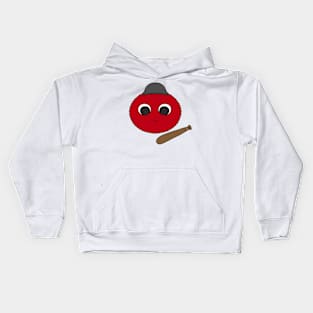 Baseball Player Puff Kids Hoodie